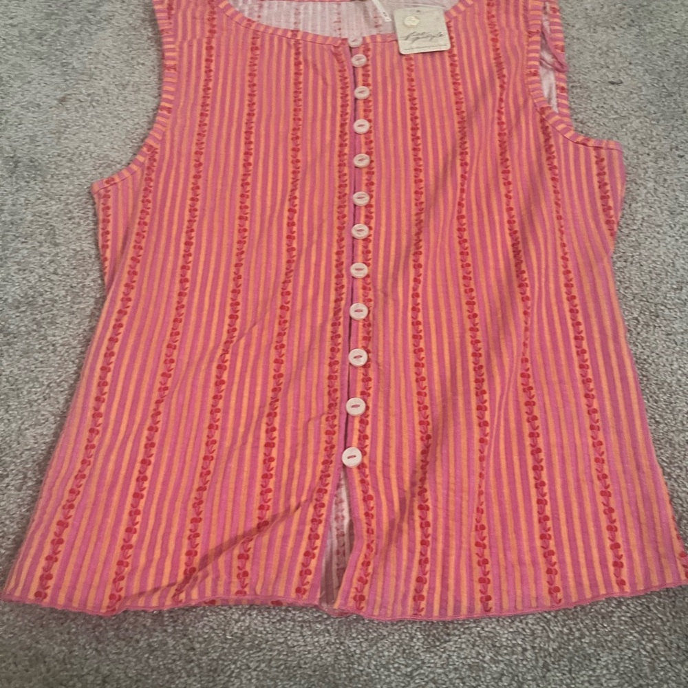 Free People Tilly Striped Vest- NWT